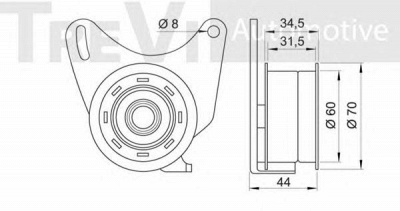 TREVI AUTOMOTIVE td1054 -  Натяжной ролик, ремень ГРМ